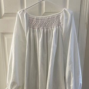 Smocked Flannel Nightgown